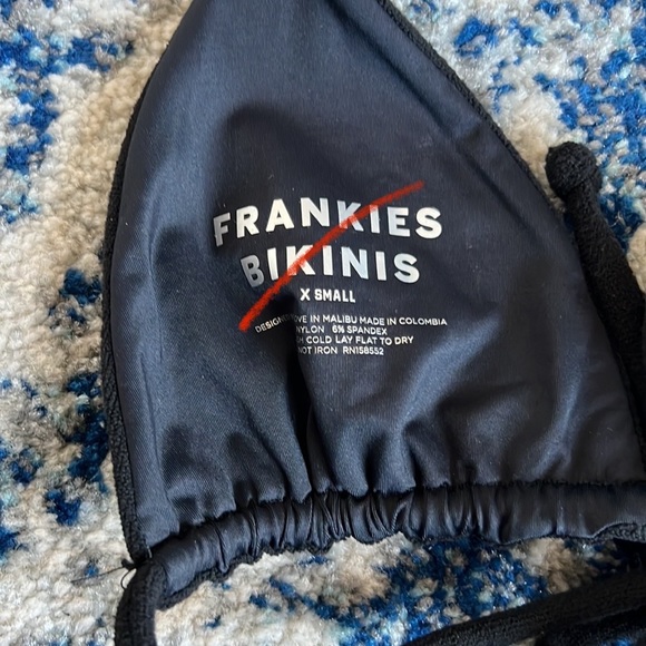 Tia Terry String Bikini Top black Small - Picture 7 of 7